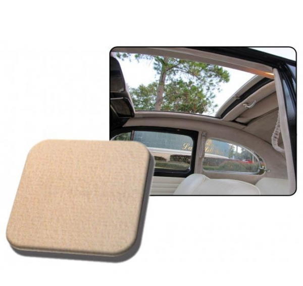 8.48-7.54 VW Käfer Himmel mit Faltdach altweiß/beige elfenbein Tuch / Stoff orig. Himmel Innenausstattung Dachverkleidung